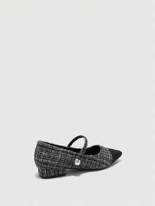CUCCOO BIZCHIC Women's Stylish And Comfortable Mary Jane Shoes - grey grid - View 9