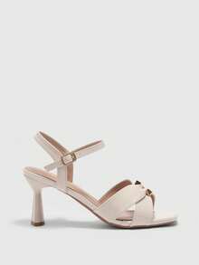 CUCCOO BIZCHIC Women's Fashion Versatile Commuting High Heel Sandals Valentine's Day - Apricot - View 2