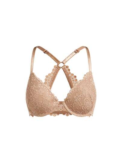 Sexy Women Front Closure Underwire Lace Back Bra - Shaping & Lifting, Comfortable & Fashionable, Suitable For Party And Daily Wear