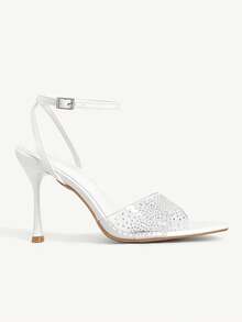 CUCCOO CHICEST Women Heeled Sandals Wedding Shoes Spring Shoes Bride Shoes - White - View 4