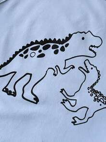 Playful Pals Set de 6 piezas de chaleco sin mangas y pantalones cortos de cintura elástica para niños pequeños, con estampados de dinosaurios, letras, rayas y palmeras, para uso casual diario y playa, para primavera/verano - Multicolor - Ver 7