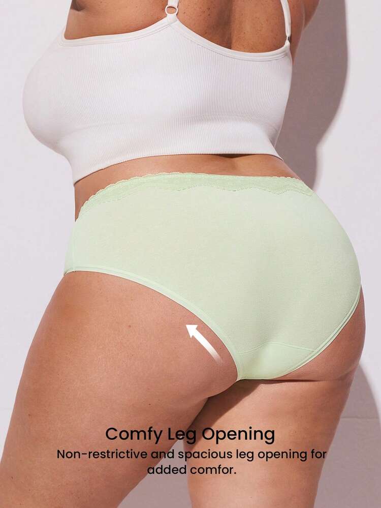 Plus 3-Pack Mid-Waist Briefs