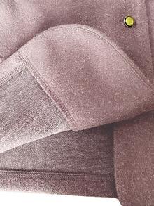 Franclia Plus Size Women's Elegant Winter Long Sleeve Thick Woolen Jacket,Gold Button Formal Commuter Cardigan,French Style Round Neck Knitted Blazer Overcoat - Baby Pink - View 4