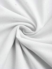 SHEIN Sweetro 新款亮面面料优雅通勤日常修身腰部女士背心，秋季款 - 白色 - 查看 7