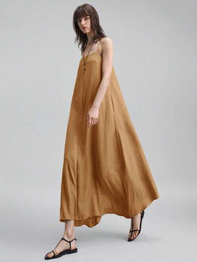 Women's Loose Sleeveless Dress, Suitable For Urban Commute, Business, Casual, Vacation, Beach, Wedding Guest, Elegant