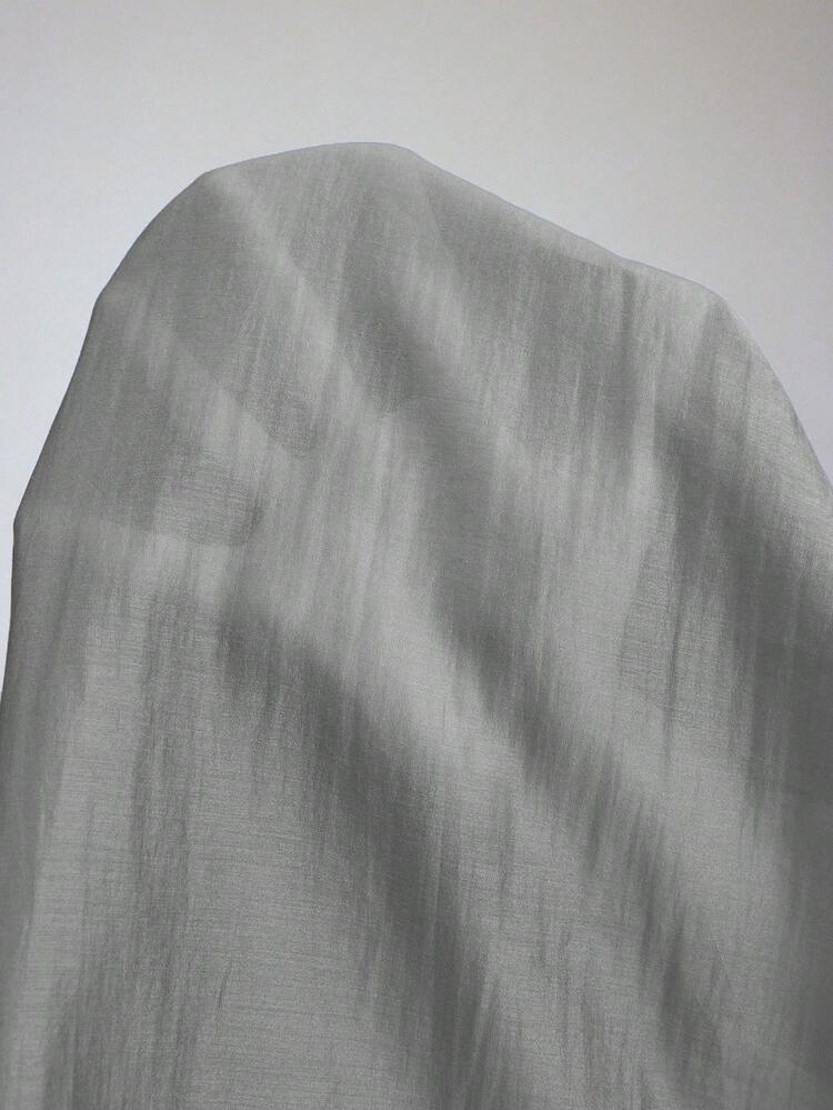 2026 Spring/Summer Sheer, Graduation Outfit, 2025 New Arrival, Spring/Summer Women's Clothing, Urban Style Round Neck Sleeveless Semi-Sheer Top With Side Button, Long Blouse, Versatile Daily Wear, All Season, Beach/Holiday Boho Chic Outfit, Summer Indie Vibe, Western Festival Style, Women's Holiday/Beach Wear