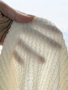 SHEIN Top de tirantes asimétrico de tela texturizada informal para niña preadolescente - Albaricoque - Ver 5