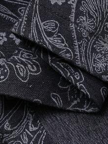 DAZY Conjunto de estilo vacacional bohemio con camiseta de tirantes y jeans de corte holgado para mujer - Azul lavado oscuro - Ver 7