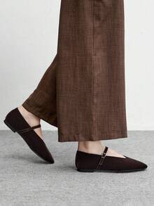 CUCCOO BIZCHIC Fashionable, Comfortable And Versatile Casual Flat Shoes, Suitable For Walking, Travel And Vacation For Christmas Spring Shoes - Chocolate Brown - View 5