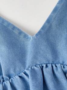 Sweetra Casual Women Denim Camisole - Blue - View 3