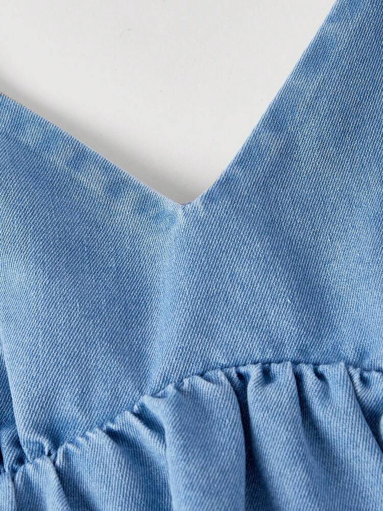 Sweetra Casual Women Denim Camisole - Blue - View 3