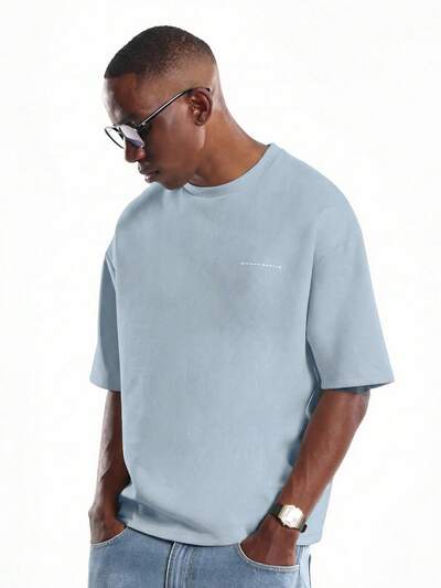 Maglietta girocollo a maniche corte  premium, vestibilità regular, casual da tutti i giorni, basic per uomo