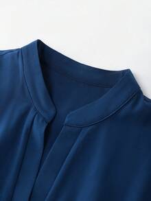 GlowEve 女士渐变褶裥A字连衣裙，收腰设计，优雅百搭，适合度假、通勤、情人节、约会等场合，法式复古风，适合各种派对，早春/夏季新款无袖蓝白中长连衣裙 - 彩色 - 查看 5