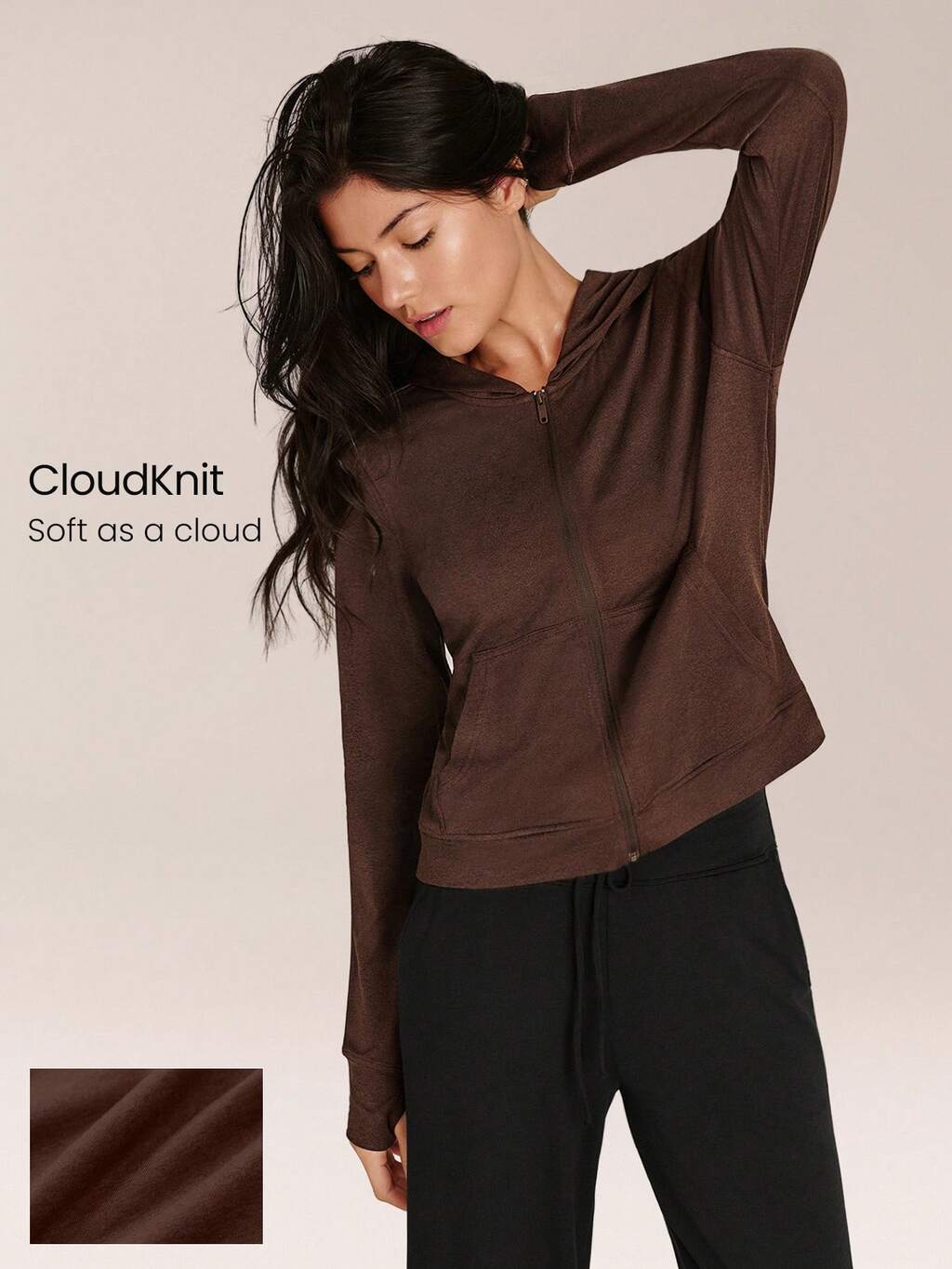 Giacca con cappuccio con chiusura lampo frontale, tasche laterali, polsini elastici, stile casual cittadino, adatta per l'uso quotidiano e lo streetwear