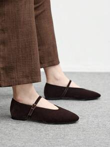 CUCCOO BIZCHIC Fashionable, Comfortable And Versatile Casual Flat Shoes, Suitable For Walking, Travel And Vacation For Christmas Spring Shoes - Chocolate Brown - View 4