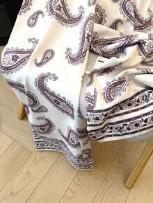 Franclia Women's Casual Everyday Vacation Cashew Flower Elastic Waist Pants, Spring/Summer, Printed Khaki Trousers, Summer Casual Vacation Pants, 2026 New Summer Women's Apparel - Khaki - View 3