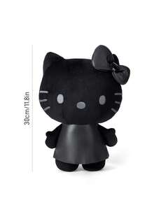HELLO KITTY AND FRIENDS | SHEIN 1个可爱卡通猫咪毛绒玩具，黑色PU材质，优雅时尚，是完美的生日礼物 - 黑色 - 查看 3