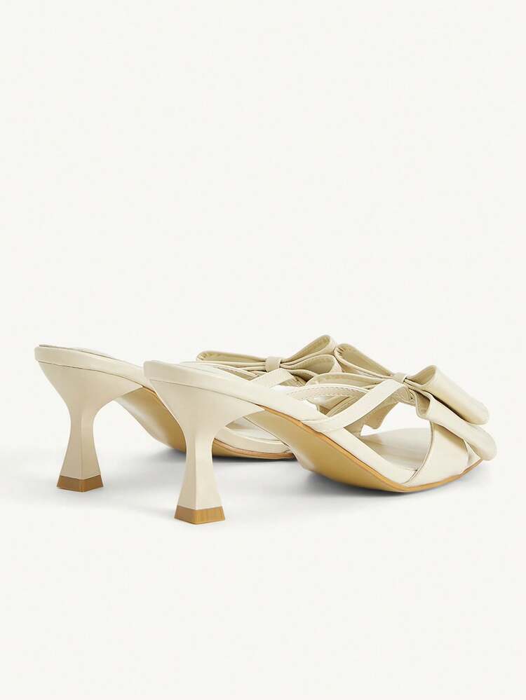 CUCCOO CHICEST Women's Bow Decor Design Casual Fashionable Flat Sandals Valentine's Day Elegant Shoes