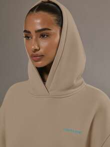 Musera Sport Áo nỉ và áo hoodie nữ - Màu be - Xem 2