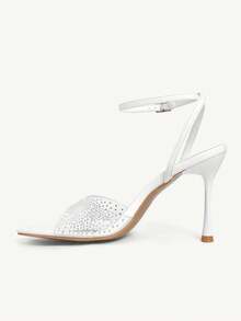 CUCCOO CHICEST Women Heeled Sandals Wedding Shoes Spring Shoes Bride Shoes - White - View 2