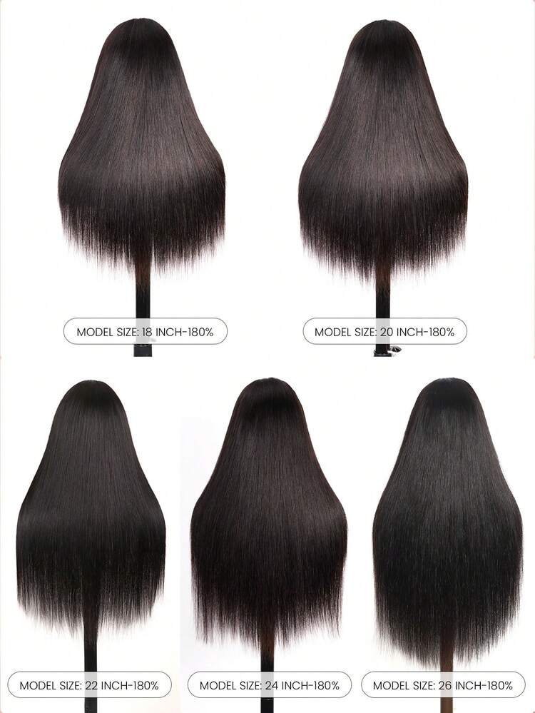 ALL READY WIG 13x6 无胶蕾丝前假发，预拔，自然发际线，预漂白，透明蕾丝，皮肤融化，丝滑直发，真人发假发，带拉绳，18-26 英寸 - SNatural - 查看 8