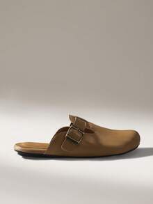 Solecia Chaussures pour femmes pouvant être portées en toutes saisons, avec une apparence de cinq orteils, un design de sac à l'avant, un fond plat, un style mode en PU marron avec un fond plat - Tabac - Voir 1