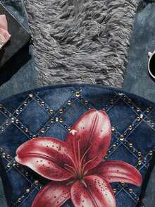 Glimmora Áo ống ôm dáng phong cách đường phố sành điệu mùa hè dành cho nữ, họa tiết hoa ly pha lê kẻ caro. - Nhiều màu - Xem 3