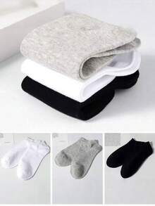 100 chiếc/30 chiếc tất dệt kim lót mềm mại, thoải mái, thấm hút mồ hôi, kháng khuẩn dành cho cả nam và nữ - Quà tặng Ngày của Mẹ, phù hợp cho cả nam và nữ, thấm hút mồ hôi, khử mùi, co giãn và mềm mại, màu trơn thời trang, phù hợp cho mùa xuân, hè, thu và đông, mặc thường ngày, đi làm và tập yoga. - Nhiều màu - Xem 10