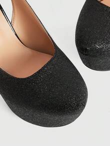 CUCCOO LuxiPop Women Heeled Sandals - Black - View 6