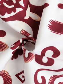 Brillora Women's Elegant Romantic Vacation Print Dress, Spring/Summer - Chocolate Brown - View 8