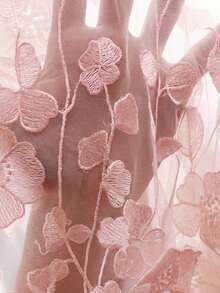 BELROSIE Solid Color Luxurious High-End Party Floral Strapless Dress, Suitable For Spring And Summer - Pink - View 7