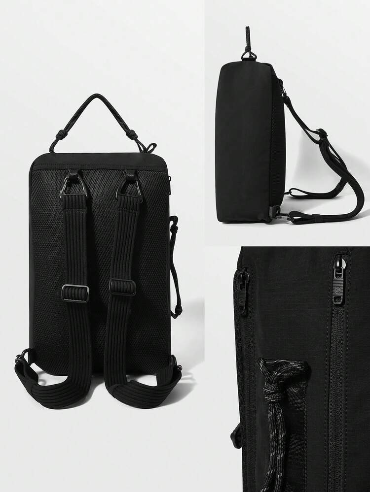 26L Maxi -Ready Water-Resistant Reflective Zipper Pocket Bottle Pouch Laptop Sleeve Detachable Strap Multi-Purpose Backpack  Outdoors Daily Active Wear Spring Summer