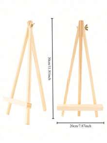 1 Pieza de Caballete de madera triangular portátil para soportar lienzos, fotos, paneles, pintura de escritorio, universal para artistas, ferias artesanales, bodas, suministros escolares, regalos, decoración del hogar y de oficina - Multicolor - Ver 15