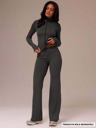 Musera Sport Mid Waist Straight Leg Yoga Pants Active Sport Workout Gym Pilates Fitness Daily Casual