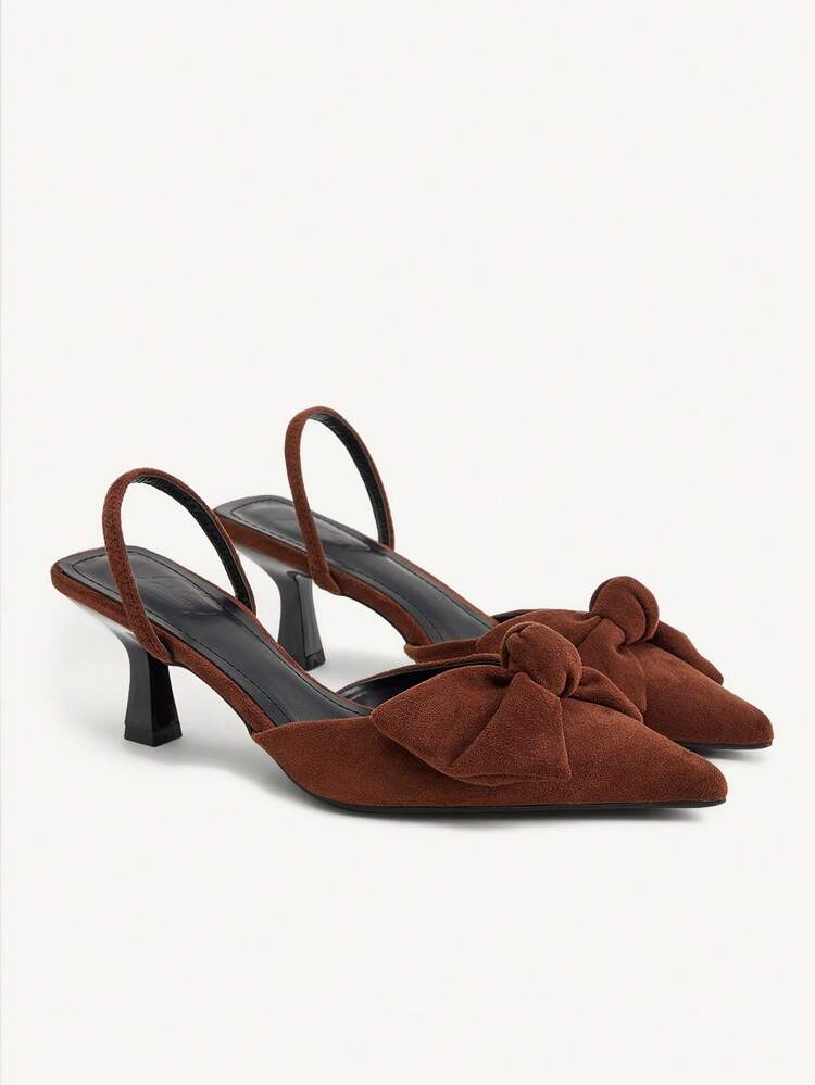 CUCCOO CHICEST Women Shoes Four Seasons New Big Bow Design Pointed Toe Thin Heel High Heel Sexy Elegant Elegant Fashion Fleece Fabric Women's High Heel Shoes Strap Dress Shoes Dating Afternoon Tea Party Dinner Wedding Party Wear Wedding Shoes Spring Shoes Bride Shoes