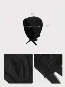 GLOWMODE X Reem Modest Glow Wherever You Go Quick-Dry Ear-Exposed Reflective Logo Adjustable Tie Head Covering Daily Casual Gym Training Wear - Black - View 6