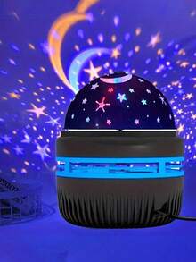 1PC Aurora LED Projector Light, USB Starry Sky Projection Lamp With Remote Control, Suitable For Bedroom, Living Room, Office, Party, Home, Holiday, Birthday, Ceiling And Wall Decor - Multicolor - View 4
