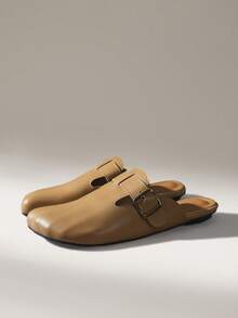 Solecia Chaussures pour femmes pouvant être portées en toutes saisons, avec une apparence de cinq orteils, un design de sac à l'avant, un fond plat, un style mode en PU marron avec un fond plat - Tabac - Voir 2