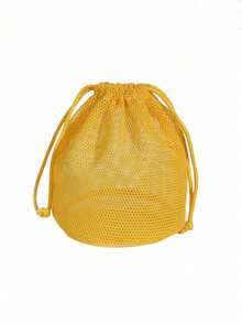 1个抽绳网眼化妆包，方便透气的旅行洗漱包，沥水洗漱袋 - 彩色 - 查看 12