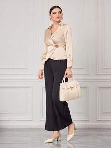 Sleekvia Giày cao gót nữ - Màu be - Xem 6