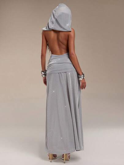 Normani Spring Summer Concert Outfits For Women Going Out Outfits Casual 2000s Y2k 90S Club Vintage Rave Outfits Festival Old Money Streetwear Easter St Patrick's Day Women Party Beach Wedding  Going Out Graduation Elegant Vacation Casual Festival Elegant Party Flash Hooded Satin Dress