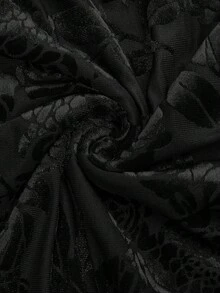 Sweetra Plus Size Spaghetti Strap Sleeveless Backless Tie-Up Waist Fitted Elegant Minimalist Short Dress - Black - View 5