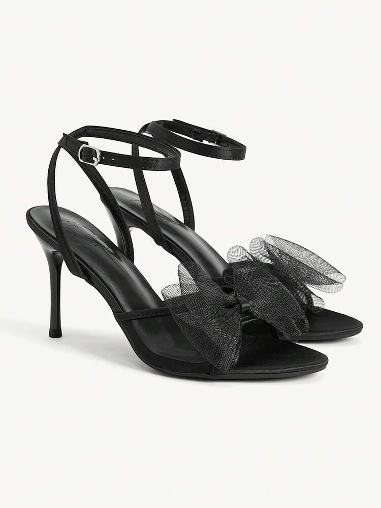 CUCCOO CHICEST New Stylish Black Pointed Toe High Heel Sandals For Women Elegant Shoes Wedding Shoes