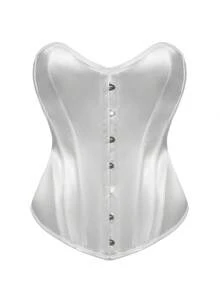 1件白色无缝鱼骨造型上衣 - 白色 - 查看 3