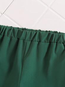 SHEIN Toddler Boys' Middle Eastern Style Traditional Embroidered Long Sleeve Top And Pants Set - Dark Green - View 7