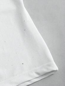 SHEIN Sweetro 新款亮面面料优雅通勤日常修身腰部女士背心，秋季款 - 白色 - 查看 6