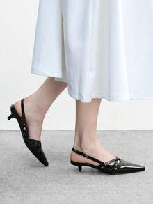 CUCCOO BIZCHIC Sandal Hak Tinggi Wanita Sepatu Musim Semi - Hitam - View 4