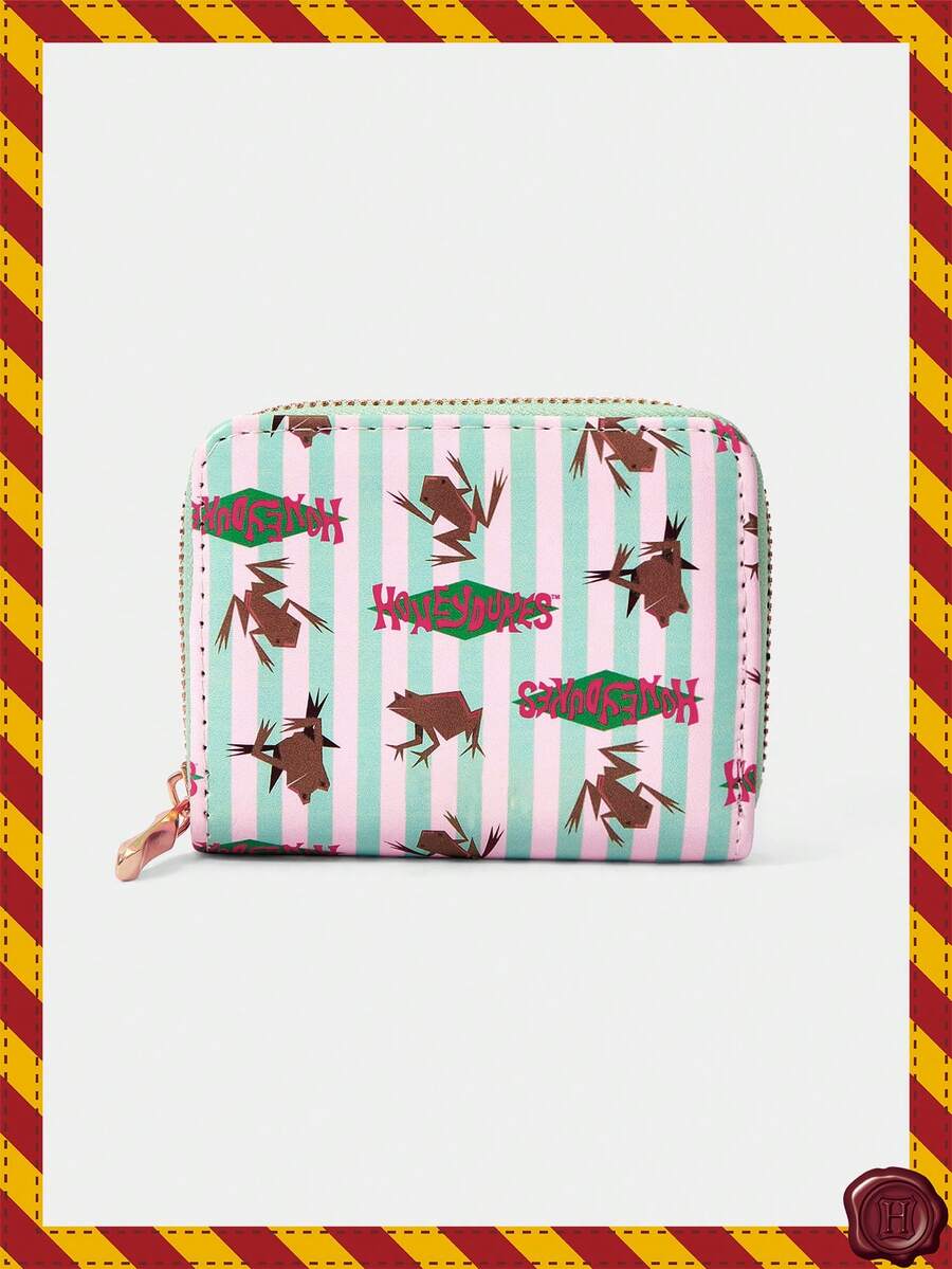 HARRY POTTER X SHEIN 1个青蛙图案简约风格拉链零钱包，适合女性使用。 - 多色B - 查看 1