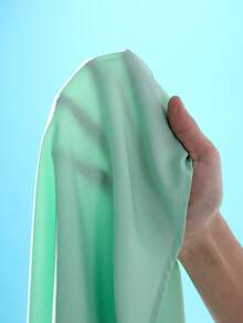 Manfinity Homme Chemise décontractée à manches courtes et boutonnée de couleur unie pour hommes, idéale pour les vacances - Vert menthe - Voir 5