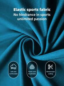 Manfinity Sport Polished 男士休闲撞色袖口 Polo 衫 - 藍色 - 查看 5